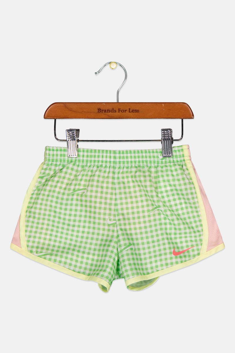 Nike Kids Girl Sportswear Fit Training Shorts, Light Green - Image 2